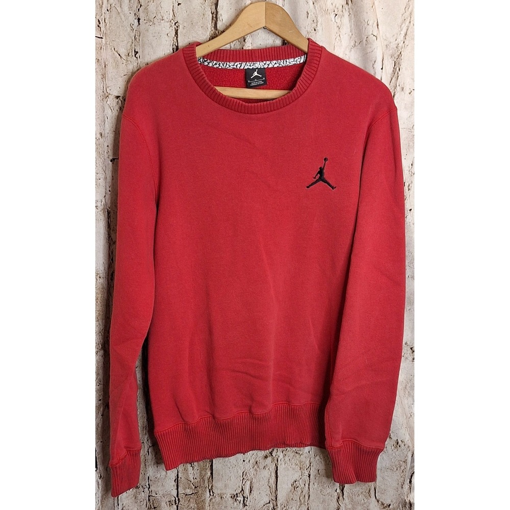 Men's Michael Jordan‎ "Jump Man" Red Medium Crewneck Sweatshirt